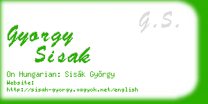 gyorgy sisak business card