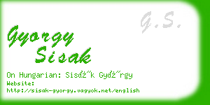 gyorgy sisak business card